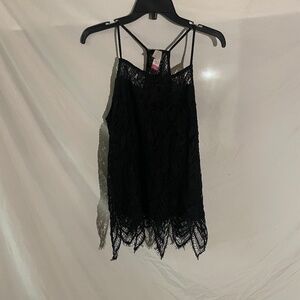 Black lace tank top